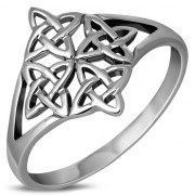 Celtic Knot Plain Solid Sterling Silver Ring, rp541